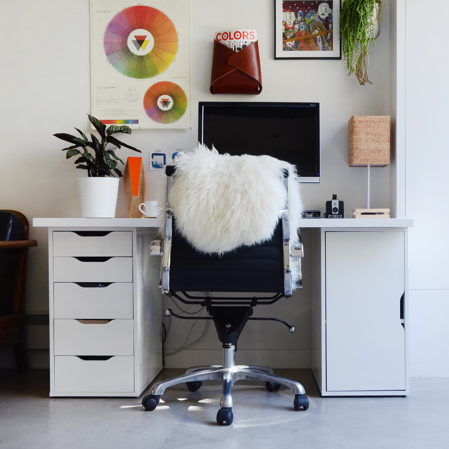 Overstock white desk cheap chair